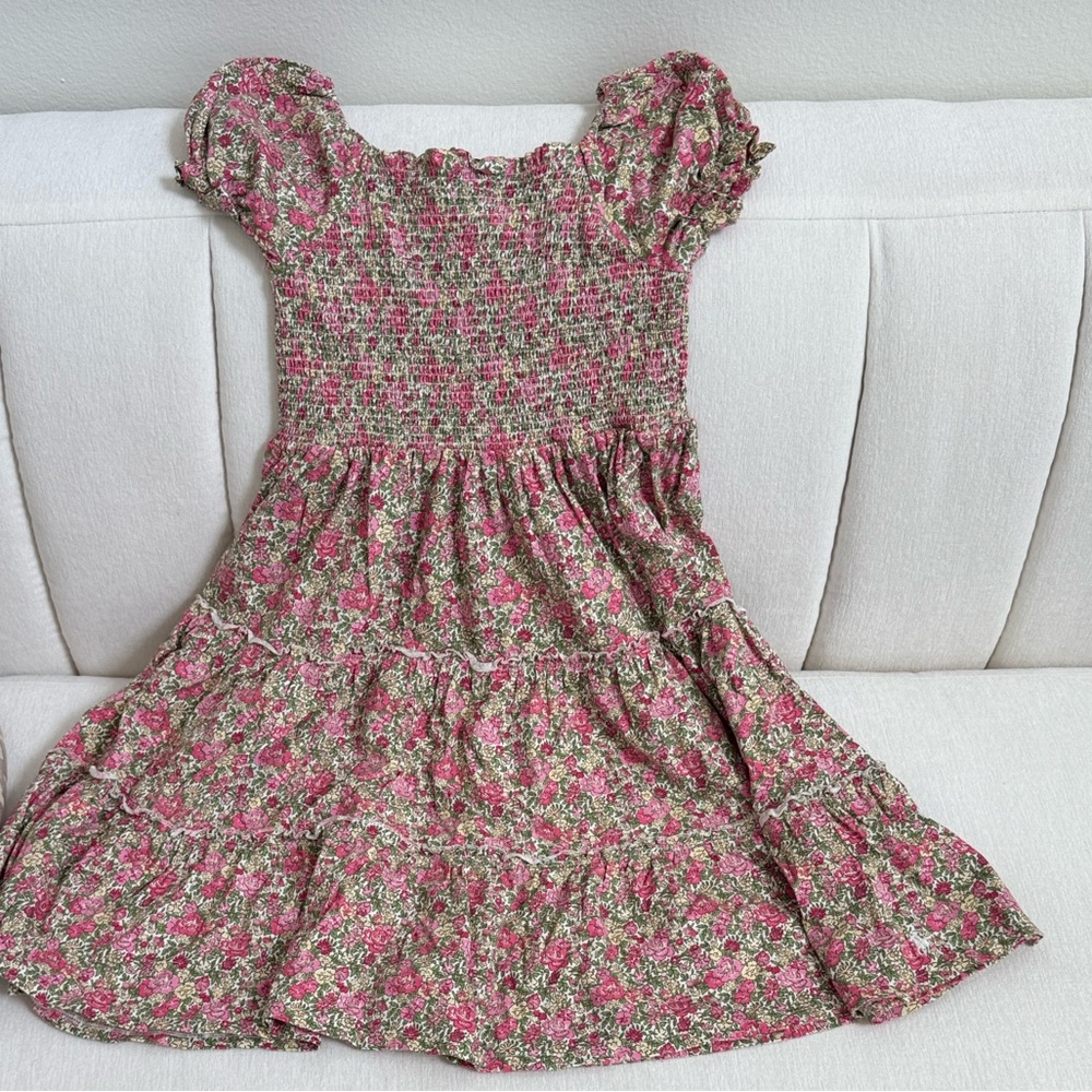 Ralph Lauren- Floral Smocked Dress with Puff Sleeves